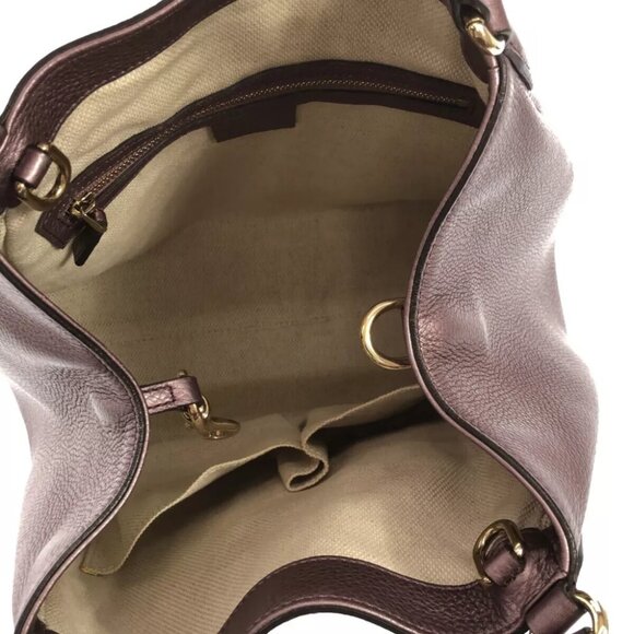 GUCCI Soho 336751 Purple Leather - Tote Bag - Picture 6 of 11